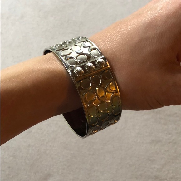 Coach Jewelry - Authentic Coach Bangle Bracelet Silver